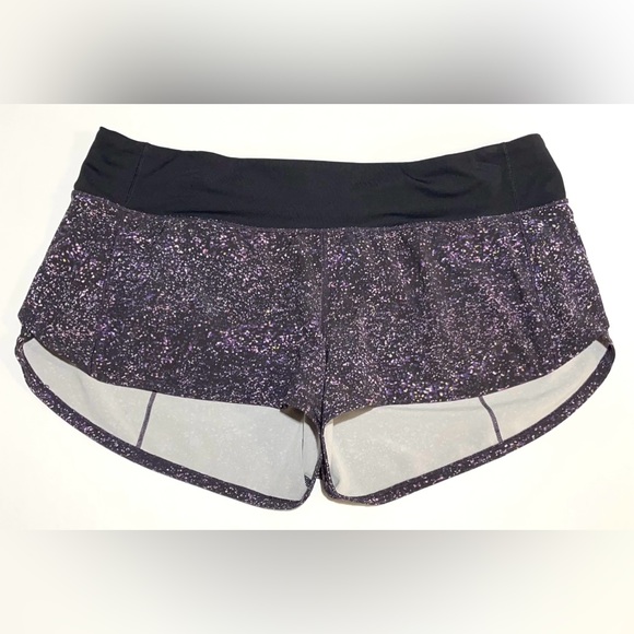 Lululemon Speed Up Running Athletic Shorts Crystalline Multi Black Size 10 - Picture 13 of 16